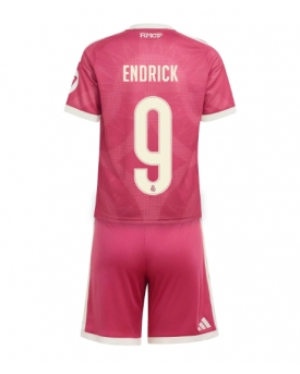 Billige Fotballdrakt Real Madrid Endrick #9 Replika Tredjedraktsett Barn 2026-27 Kortermet (med bukser)